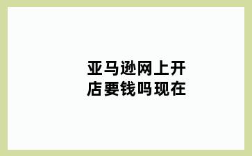 亚马逊网上开店要钱吗现在