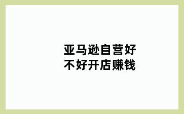 亚马逊自营好不好开店赚钱