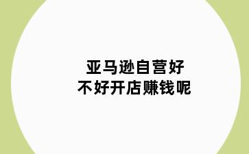 亚马逊自营好不好开店赚钱呢