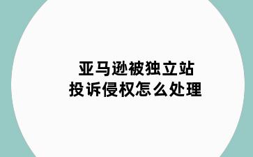 亚马逊被独立站投诉侵权怎么处理