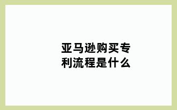亚马逊购买专利流程是什么
