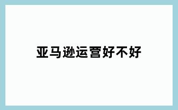 亚马逊运营好不好