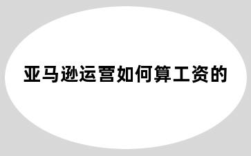 亚马逊运营如何算工资的