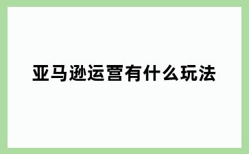 亚马逊运营有什么玩法