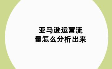 亚马逊运营流量怎么分析出来