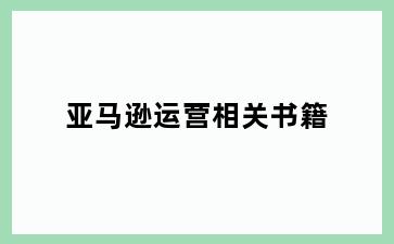 亚马逊运营相关书籍