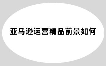 亚马逊运营精品前景如何
