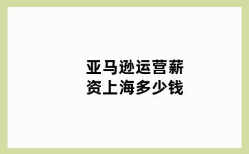 亚马逊运营薪资上海多少钱