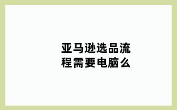 亚马逊选品流程需要电脑么