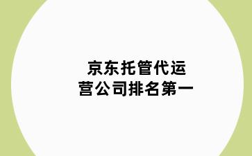 京东托管代运营公司排名第一