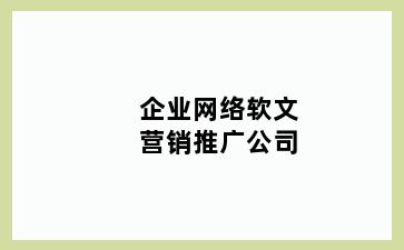 企业网络软文营销推广公司
