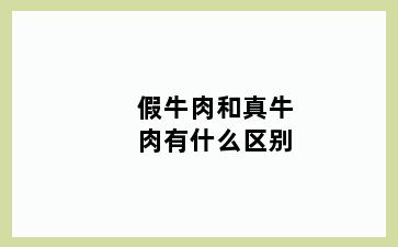 假牛肉和真牛肉有什么区别