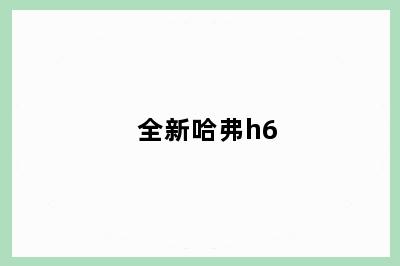 全新哈弗h6
