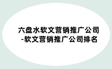 六盘水软文营销推广公司-软文营销推广公司排名