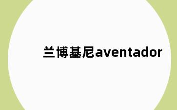 兰博基尼aventador