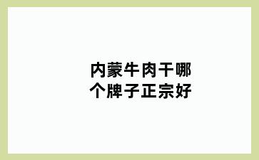 内蒙牛肉干哪个牌子正宗好