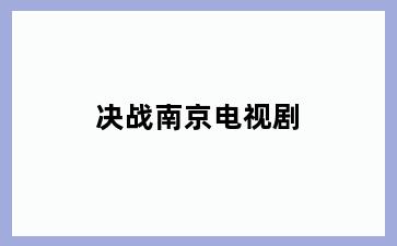 决战南京电视剧
