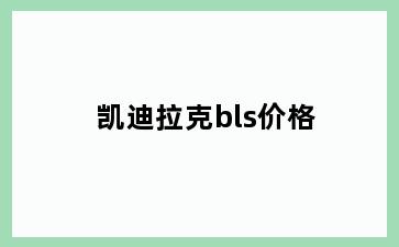 凯迪拉克bls价格
