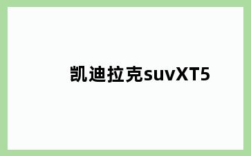 凯迪拉克suvXT5
