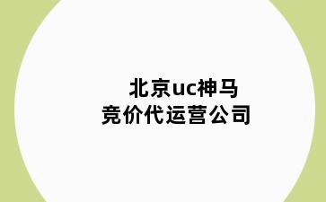 北京uc神马竞价代运营公司