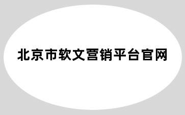 北京市软文营销平台官网