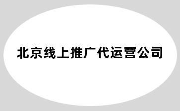 北京线上推广代运营公司