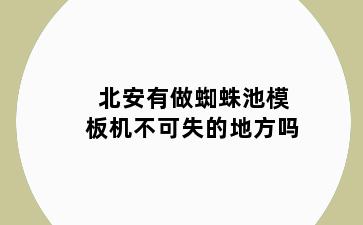 北安有做蜘蛛池模板机不可失的地方吗