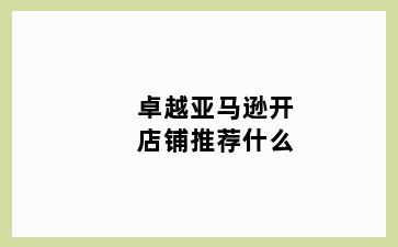 卓越亚马逊开店铺推荐什么
