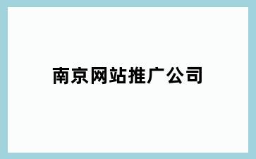 南京网站推广公司