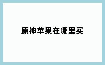 原神苹果在哪里买