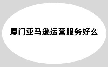 厦门亚马逊运营服务好么