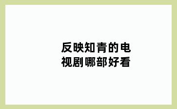 反映知青的电视剧哪部好看