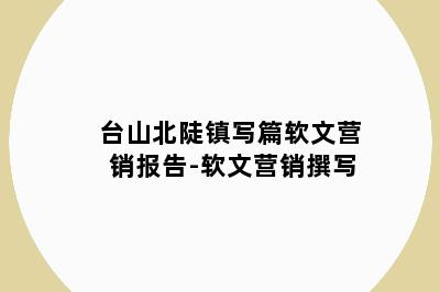 台山北陡镇写篇软文营销报告-软文营销撰写