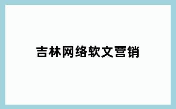 吉林网络软文营销