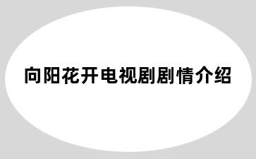 向阳花开电视剧剧情介绍