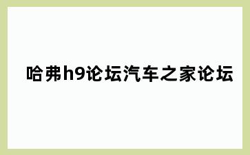 哈弗h9论坛汽车之家论坛