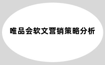 唯品会软文营销策略分析