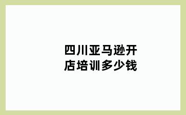 四川亚马逊开店培训多少钱