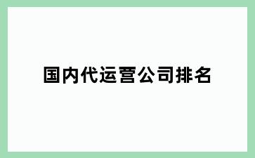 国内代运营公司排名