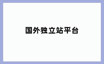 国外独立站平台