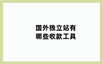 国外独立站有哪些收款工具