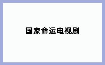 国家命运电视剧