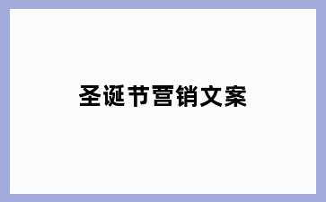 圣诞节营销文案