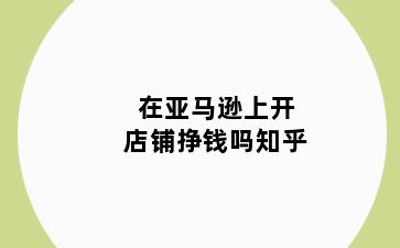 在亚马逊上开店铺挣钱吗知乎
