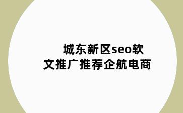 城东新区seo软文推广推荐企航电商