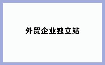 外贸企业独立站