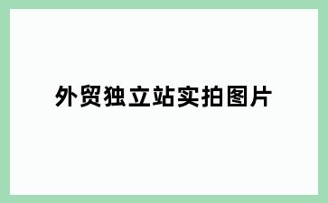 外贸独立站实拍图片