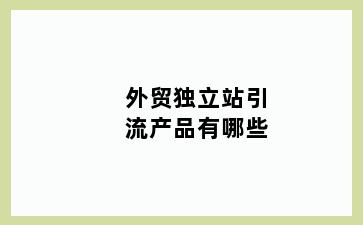 外贸独立站引流产品有哪些