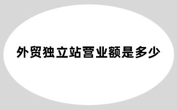 外贸独立站营业额是多少