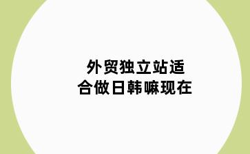 外贸独立站适合做日韩嘛现在